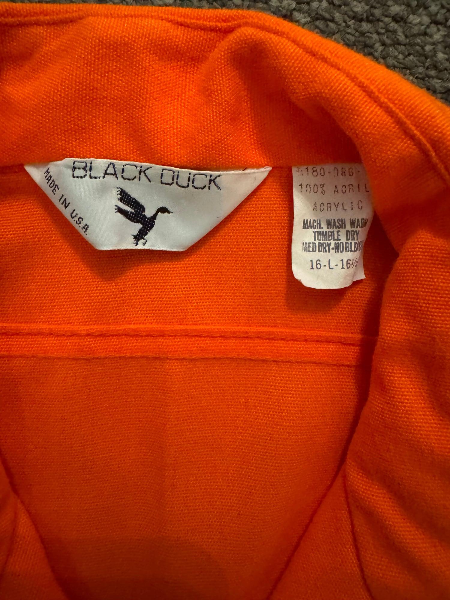 Crazy 1970s bright orange hunting shirt never worn