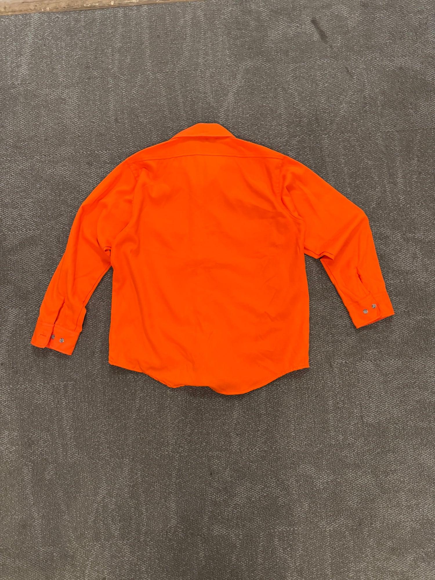 Crazy 1970s bright orange hunting shirt never worn 3