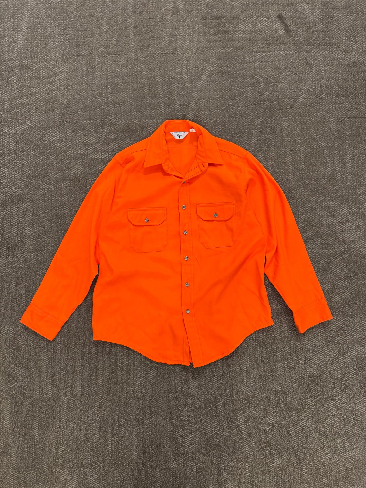 Crazy 1970s bright orange hunting shirt never worn 2
