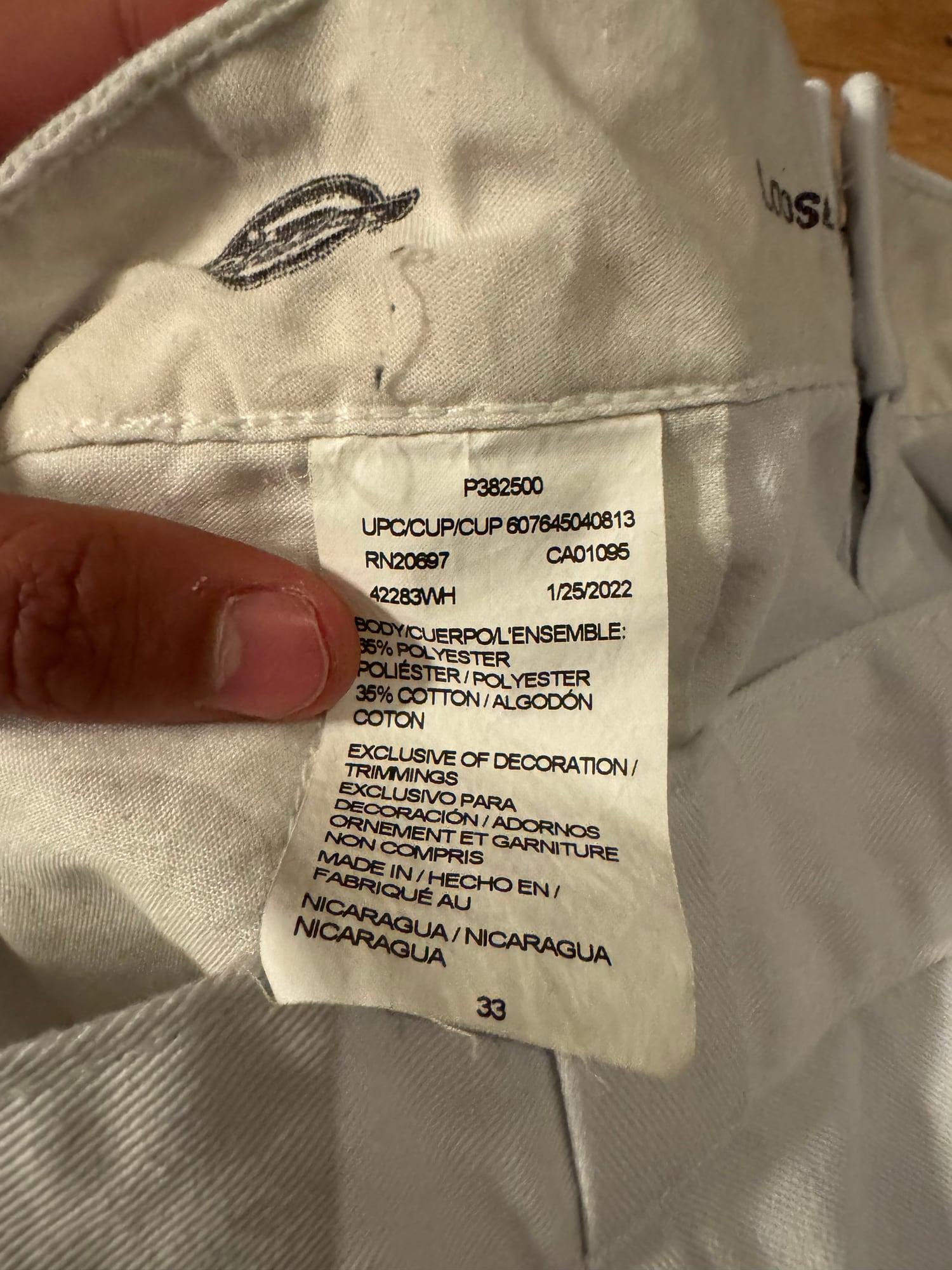 Dickies baggy long white skate shorts 2