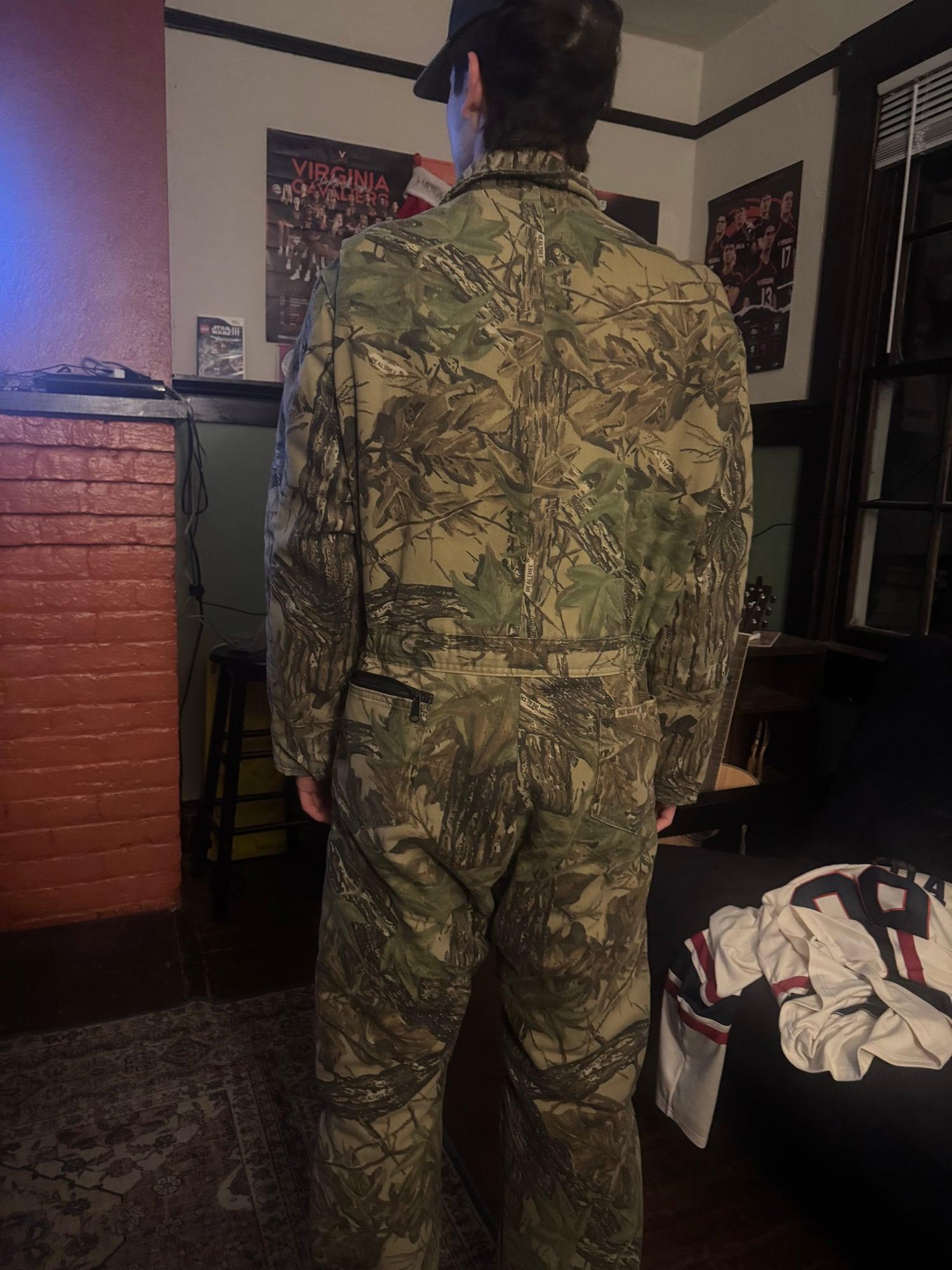 Super cool vintage 80s camo coveralls Size L 2